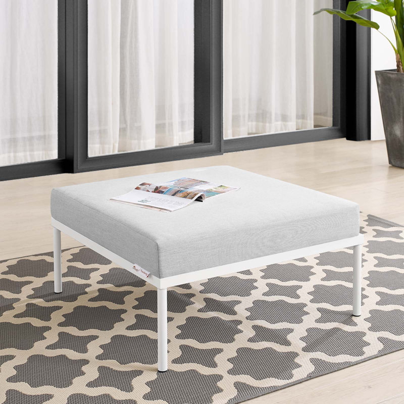 Repose-pieds de terrasse en aluminium Harmony Sunbrella par Modway, gris