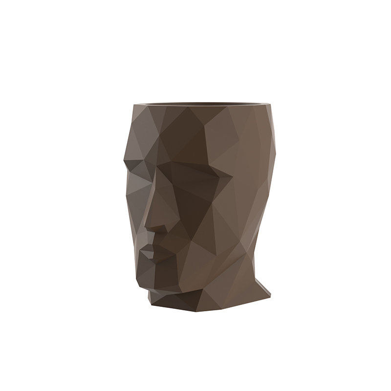 Adan Resin Statue Planter, 27.5" H x 19.75" W x 23.75" D, Bronze
