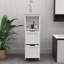 Armoire de rangement de salle de bain avec 2 tiroirs et 1 tablette de rangement, armoire de rangement autoportante en bois
