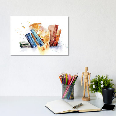 Sleeping Cat by Marina Ignatova - Wrapped Canvas Painting