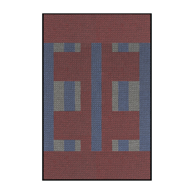 Rouge Tapis décoratif, Rectangle 5 pi x 7 pi