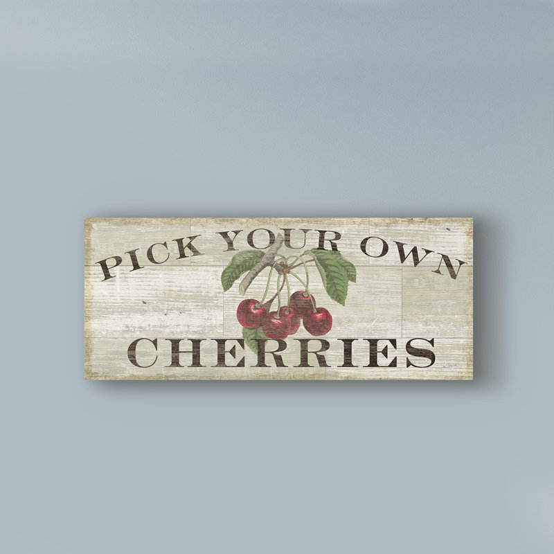 « farm freshed cerises », reproduction d’impression sur toile tendue, H 8 po x l 19 po x P 2 po