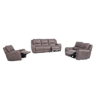 Partida 3-Piece Upholstered Power Reclining Sofa Set