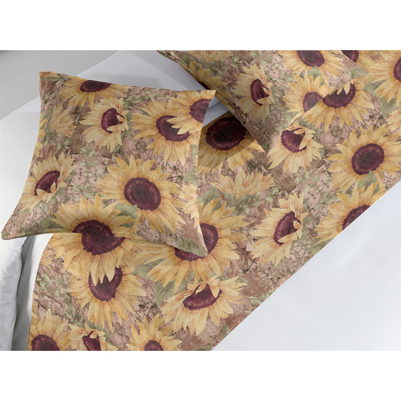 Ensemble de chemin de lit Ambesonne Sunflowers Summer Flowers, Grand lit
