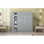 Lit escamotable double pleine grandeur avec tablettes, garde-robe et lumières DEL-679667378-679667389
