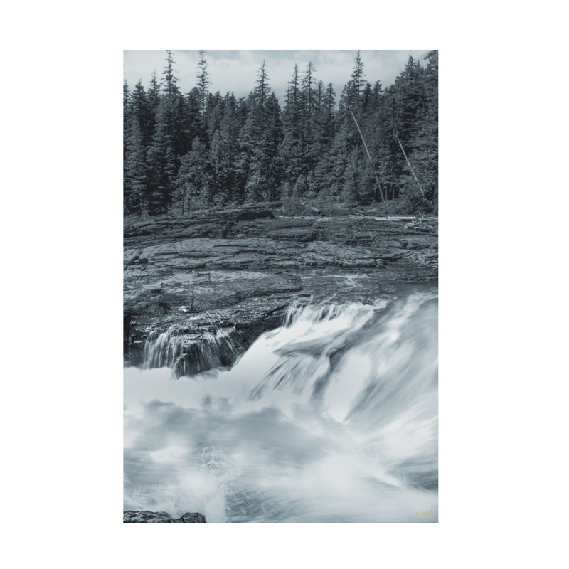 Art sur toile «Rhin Life Beautifulee Glacier River», H 24 po x l 16 po