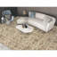Tapis doré et beige noué à la main de haute qualité