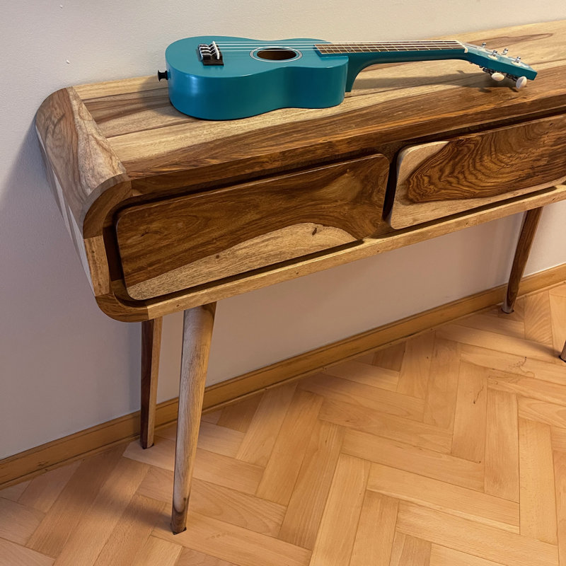 Brigette 120cm Solid Wood Console Table, Cow