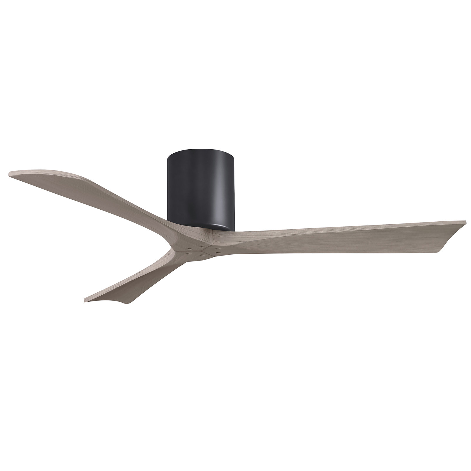 Olivier 3 Blade Ceiling Fan, Matte Black, Gray Ash Tone, 52"