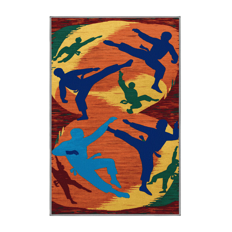  Tapis lavable lavable Capoeira, Rectangle de 5 pi x 8 pi