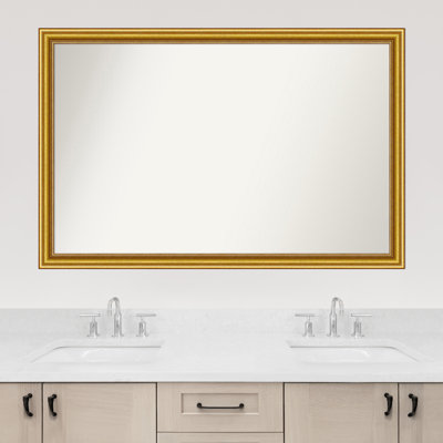 Townhouse Gold Non-Beveled Bathroom Wall Mirror