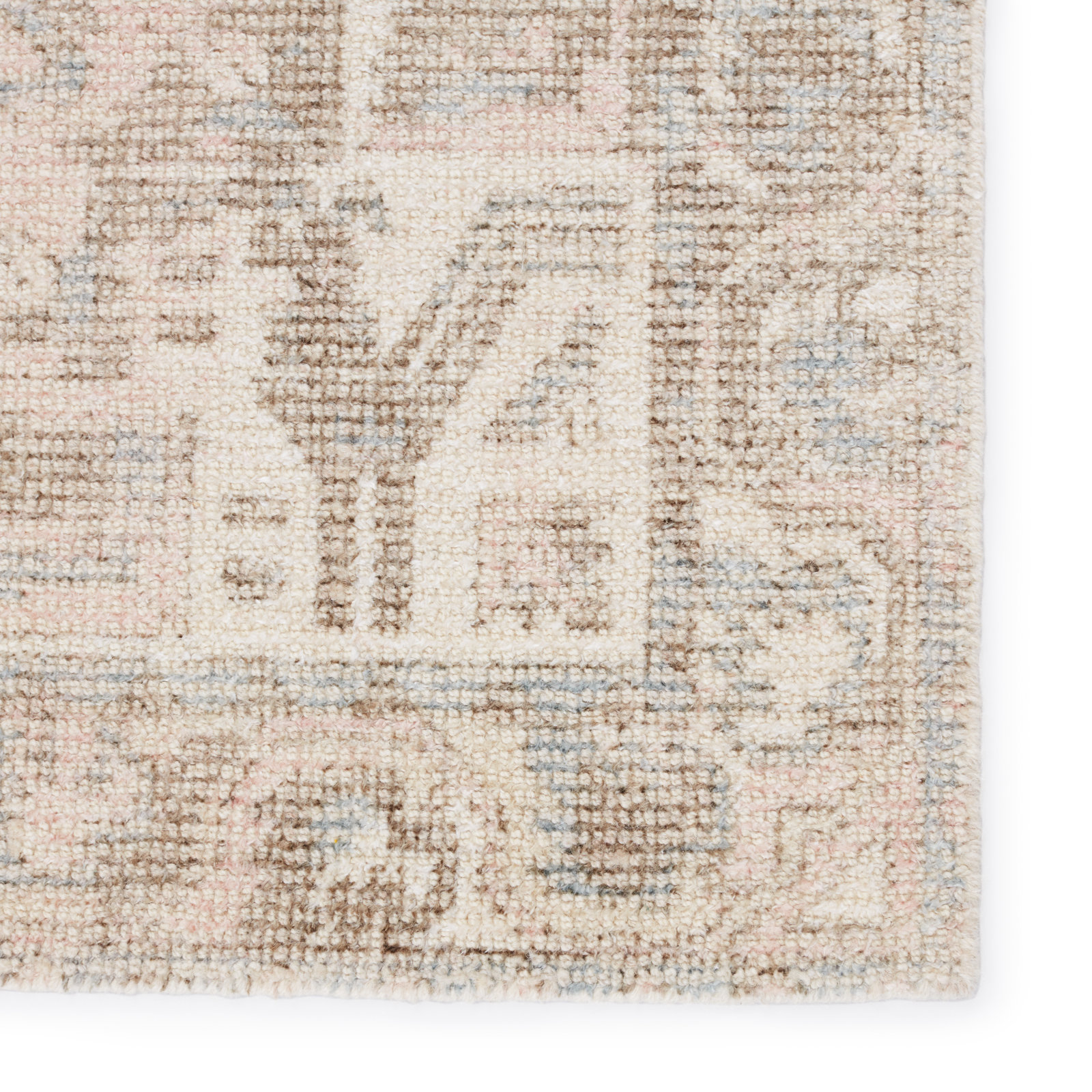 Alara Light Brown Gray Hand-Woven Oriental Rug, Rectangle 6' x 9'