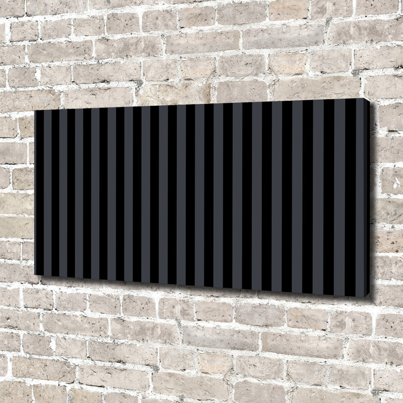 Black And Grey Stripes - Wrapped Canvas Print