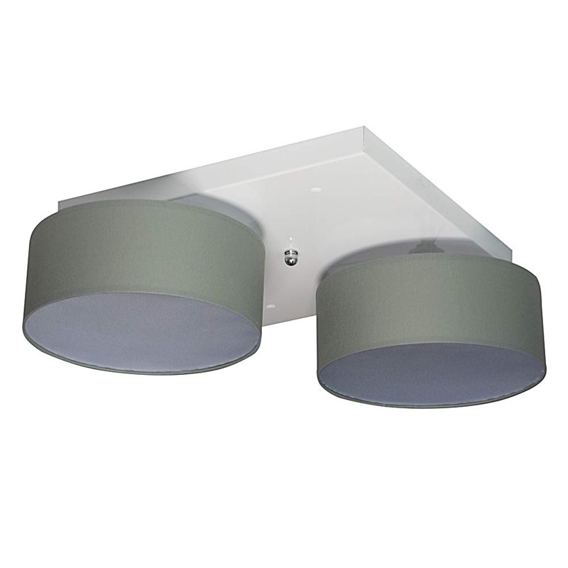 Pulley Fabric Semi Flush Mount, Dark grey