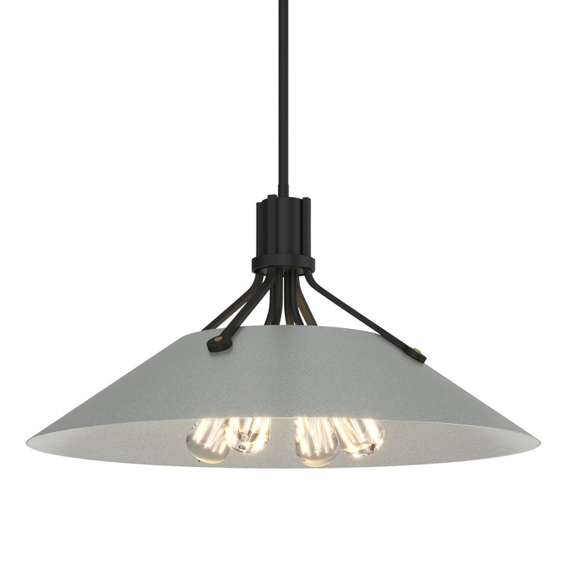 Henry 4 - Light Single Cone Pendant, Natural Iron, Vintage Platinum