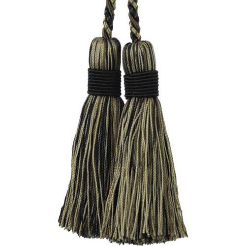 Rayon Curtain Tieback, Black/Brown