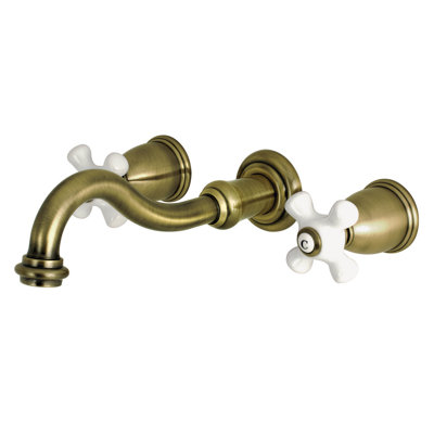 Restoration Double Handle Wall Mounted Tub Spout