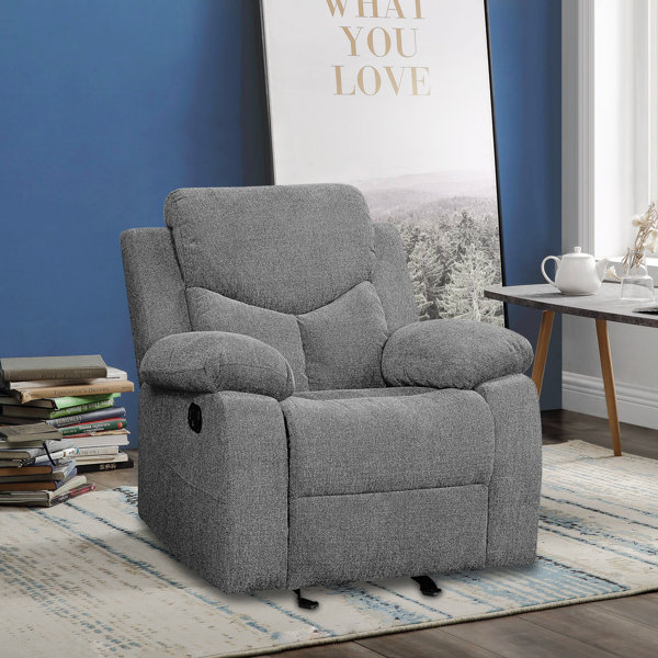 Fauteuil De Relaxation Basculant Homestyle4u 2407 Avec Accoudoirs - Gris Bois, Confort Pour Salon Et Chambre