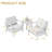 Polett Teak Outdoor Two-person Patio Set With Cushions And Side Table-140090802-140090760