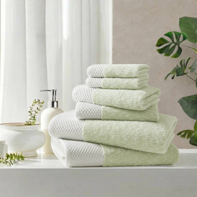Ensemble de serviettes 6 pièces en jacquard de coton 100% 550 g / m² Hayden