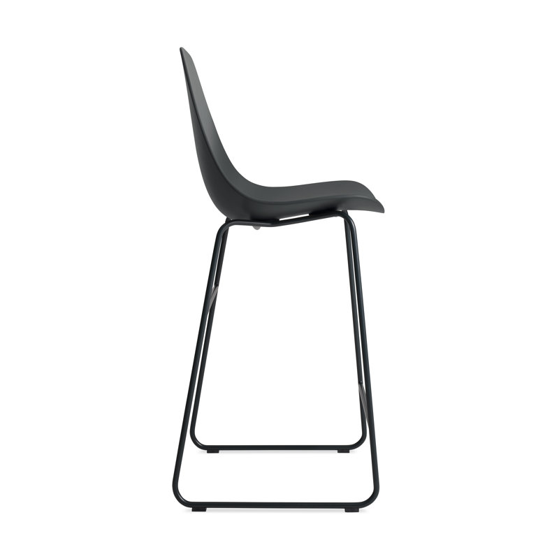 Clean Cut Stool with Sled Leg, Counter Stool (24” Seat Height), Gray Green