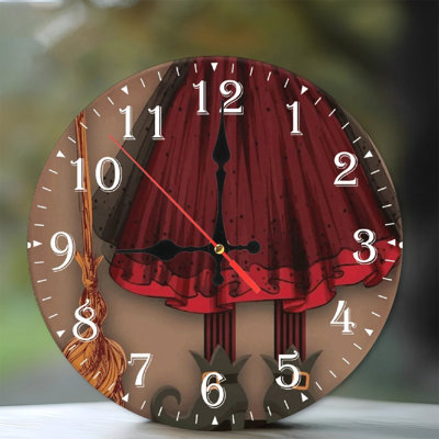 Horloge murale en bois 10 po, mouvement silencieux, à piles (piles AA non incluses), décor artistique, parfait pour les décorations