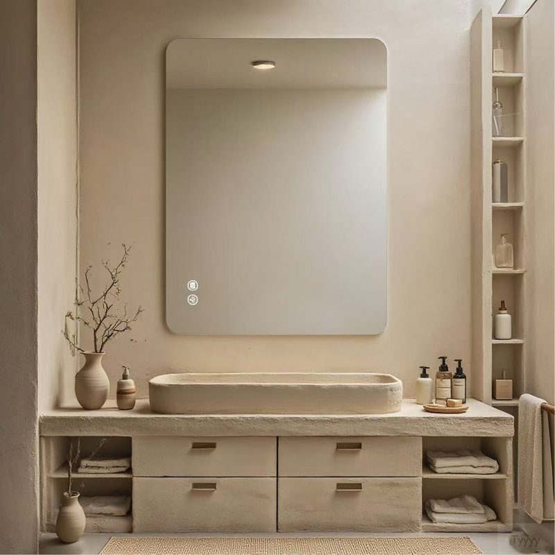 Miroir rectangulaire rétroéclairé