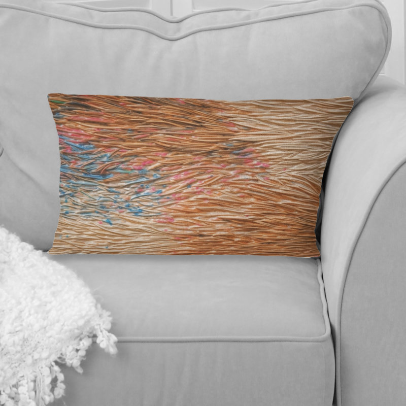 Terracotta Bliss Texture Abstract - Coussin décoratif avec peinture abstraite