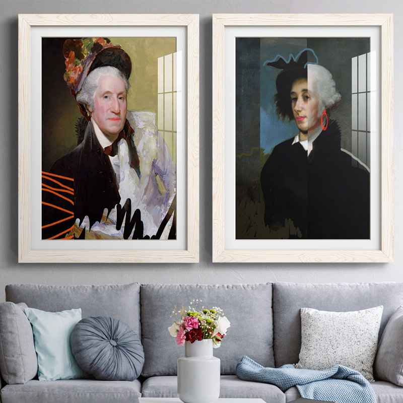 «Cheeky Master Founding», reproduction encadrée de qualité supérieure - prête à être accrochée, Blanc