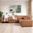 Oversized Power Recliner Sofa with Console & Dual Recliners, Leather Sectional Couch for Living Room-630708503