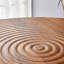 Table de salle à manger ronde à texture annulaire moulée par aspiration, durable et résistante à l'eau.-1143698932