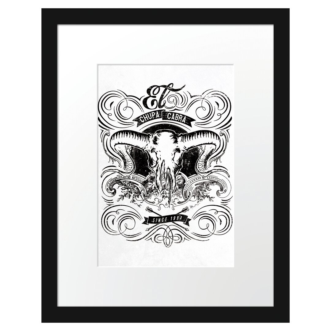 Gerahmtes Poster Chupacabra Skull Light