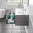 Hereford 48 In. Concrete Gray Wall Mount Double Sink Bath Vanity With Carrara Quartz Top And Undermount Porcelain Sinks-655891253