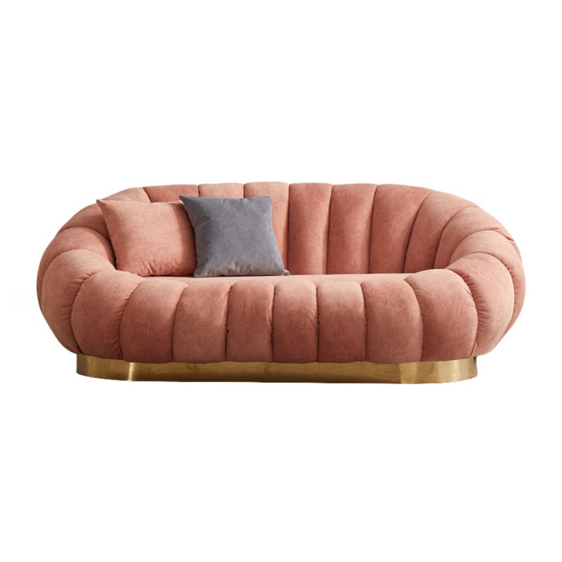 Lukenzo, Mélange de polyester rose, H 27,5 po x l 70,8 po x P 39,4 po, 2