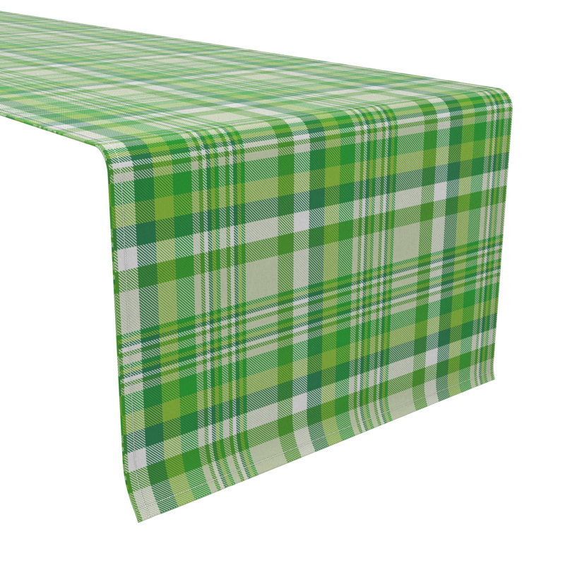 Rectangular Plaid Cotton Twill Tablecloth