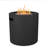 Aegean 24" Round Steel Propane Fire Pit Table with Hidden Tank Storage by Real Flame-95635479