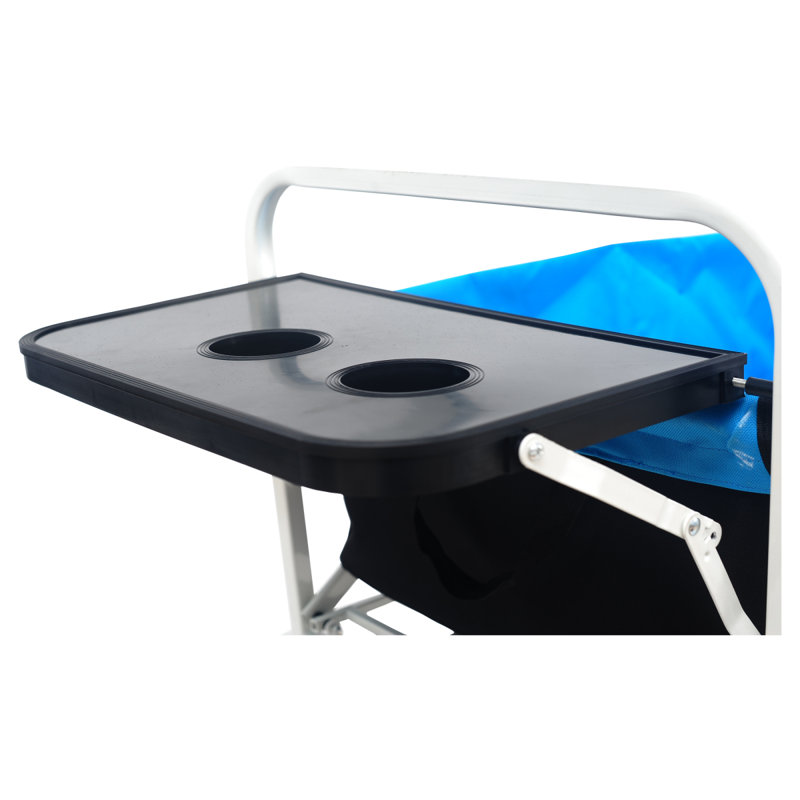 Chariot de plage pliant Wagon Garden, Blanc / noir / bleu