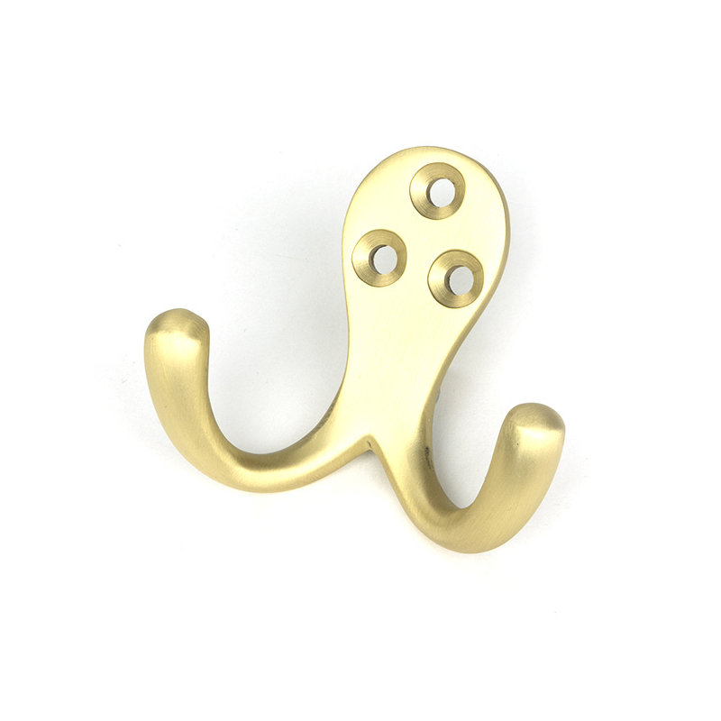 Celtic Brass Wall Hook, Satin Brass