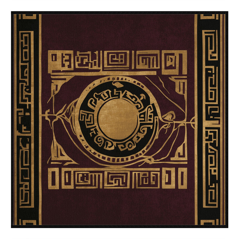Golden Tableau Rug, Square 6'
