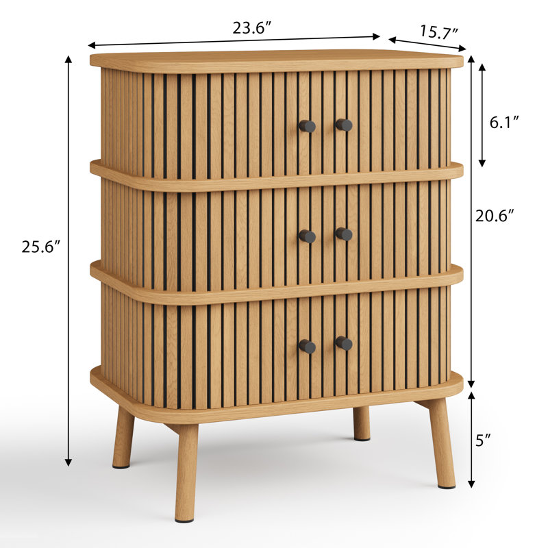 60cm W 3 - Drawer Chest of Drawers