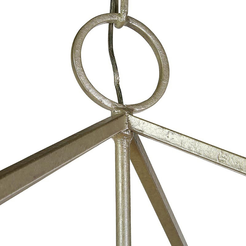 Vegas 6 - Light Lantern Geometric Chandelier, Oyster White