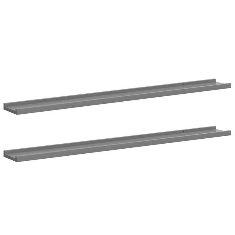 Wall Shelf Floating Shelf Wall Mounted Display Shelf for Photo Frame, Gray, 1.2" H x 39.4" W x 3.5" D