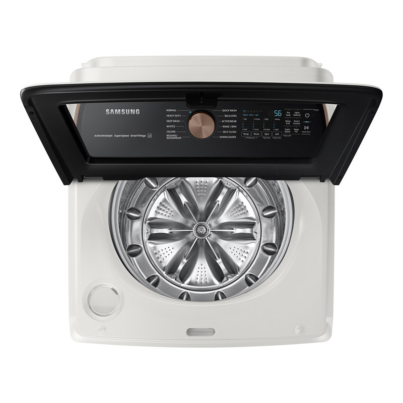 Samsung 5.5 cu. ft. Extra-Large Capacity Smart Top Load Washer with Super Speed Wash, Ivory
