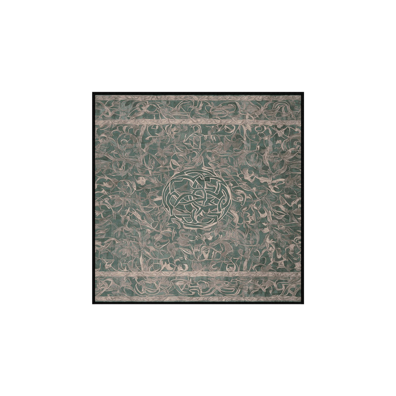 Machine Washable Gray Area Rug, Square 4'