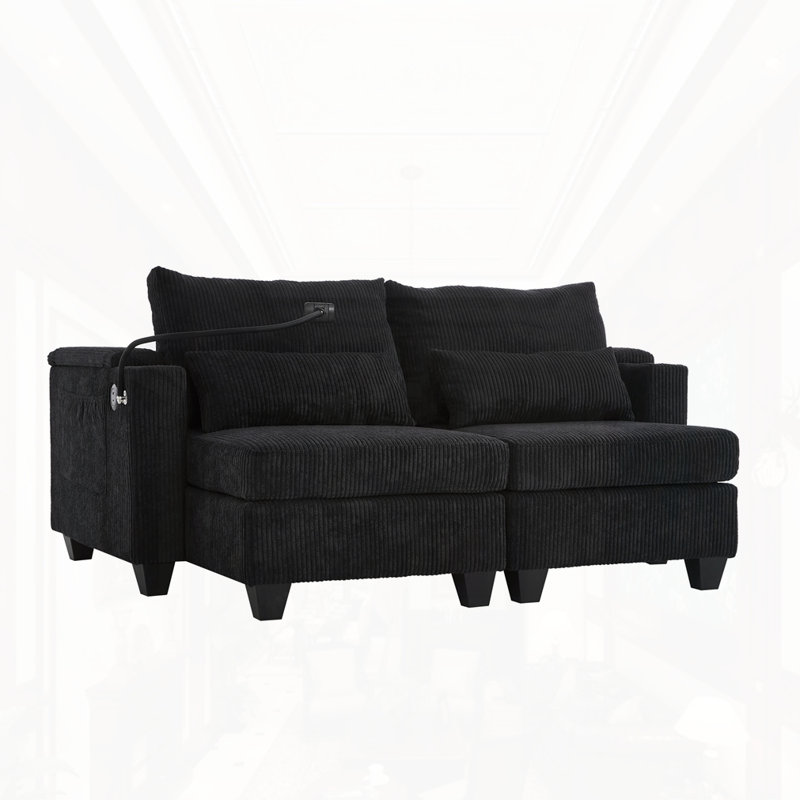 Méridienne convertible, Noir, noir, noir, noir