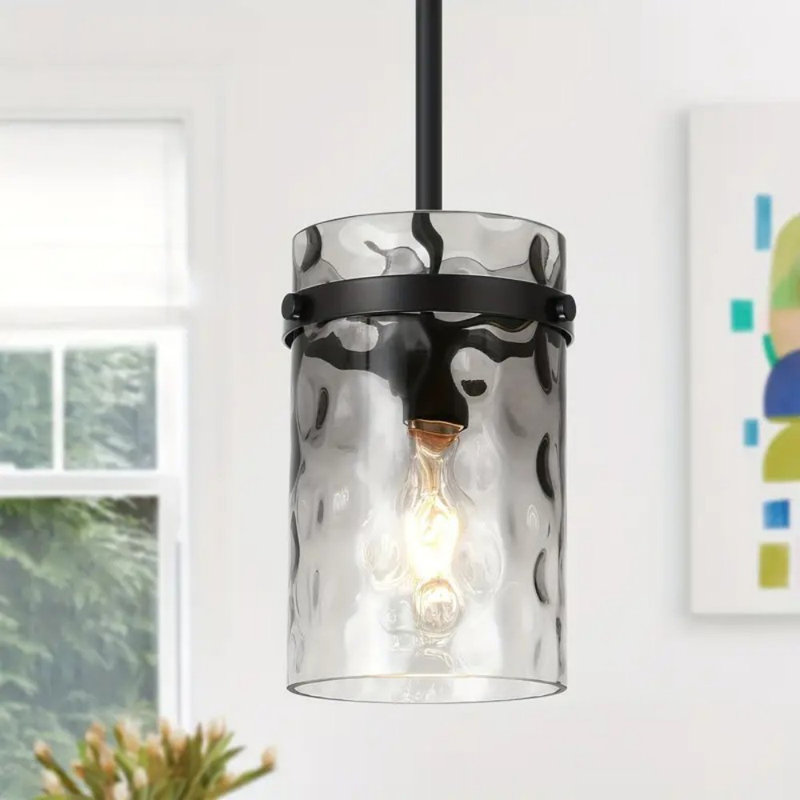 Luminaire suspendu moderne en verre dégradé, Gris dégradé