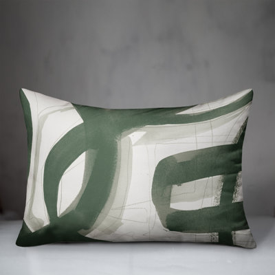 Abstract Outdoor Reversible Throw Pillow