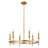 Kerween 6-Light Chandelier in Natural Brass-774237968