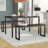 Winterton 3-Piece Dining Table and Bench Set – Space-Saving Kitchen Table with Sturdy Steel Frame & MDF Wood Surface – Seats 2-4 – Small Dining Set - 4 Person Dining Table and Bench-1003614469-1018272829