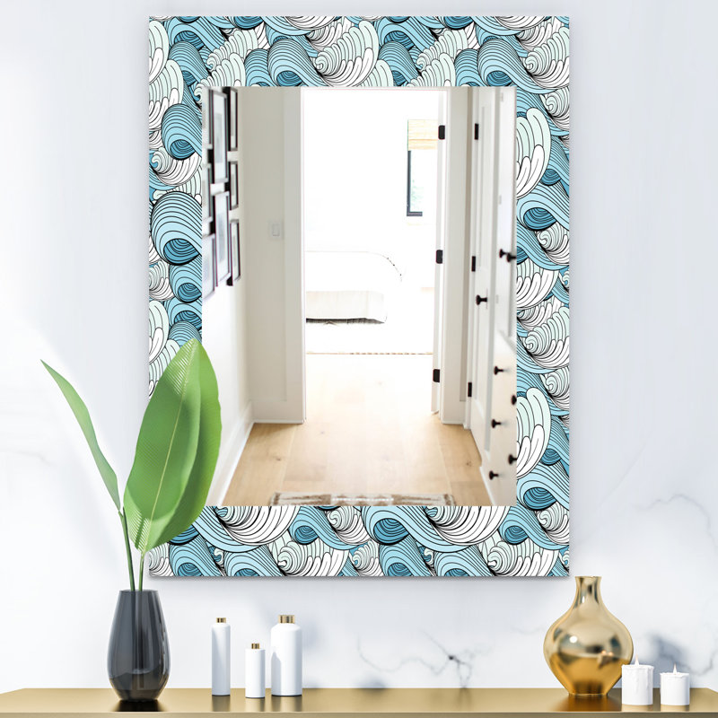 Mirror, 24" H x 32" W, Coastal Wave
